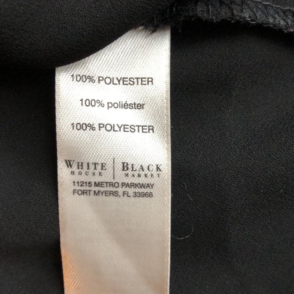 WHBM Black Ruffle-Front Shell Size 8 - Picture 9 of 10